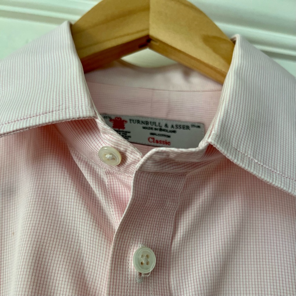 Turnbull & Asser / Men’s 15.5/39cm / Light Pink Dress Shirt / Made in England